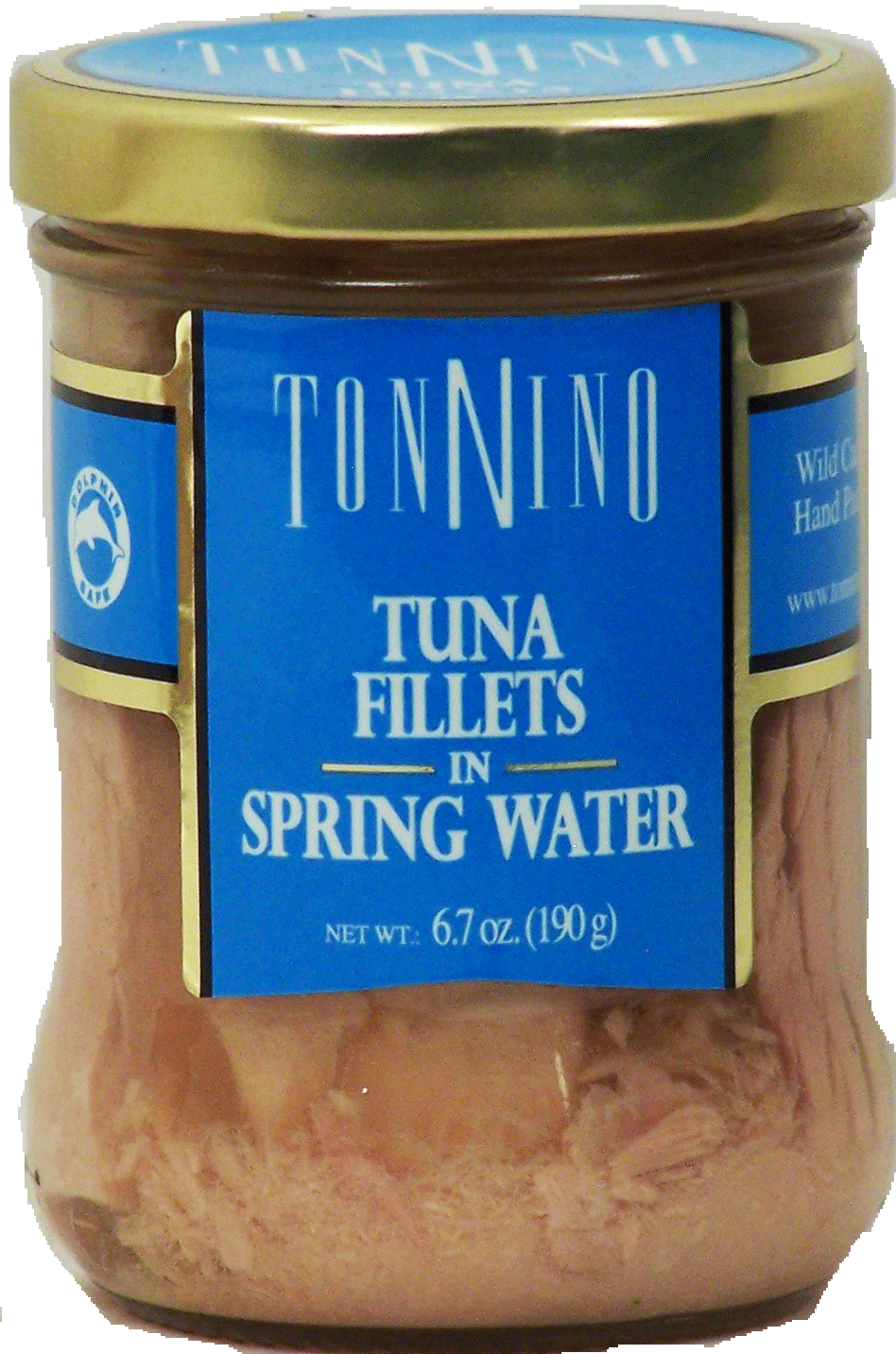 Tonnino  tuna fillets in spring water, wild caught, hand packed, dolphin safe Full-Size Picture